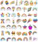 Stickers for Kids,100 PCS Stickers Pack,Rainbow Sticker,Cute Colorful Waterproof Vinyl Art Sticker.Stickers for Water Bottles,Skateboards and Notebooks,Sticker for Teens Girls Kids